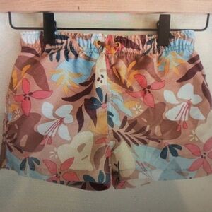 Floral Kids Swim Trunks